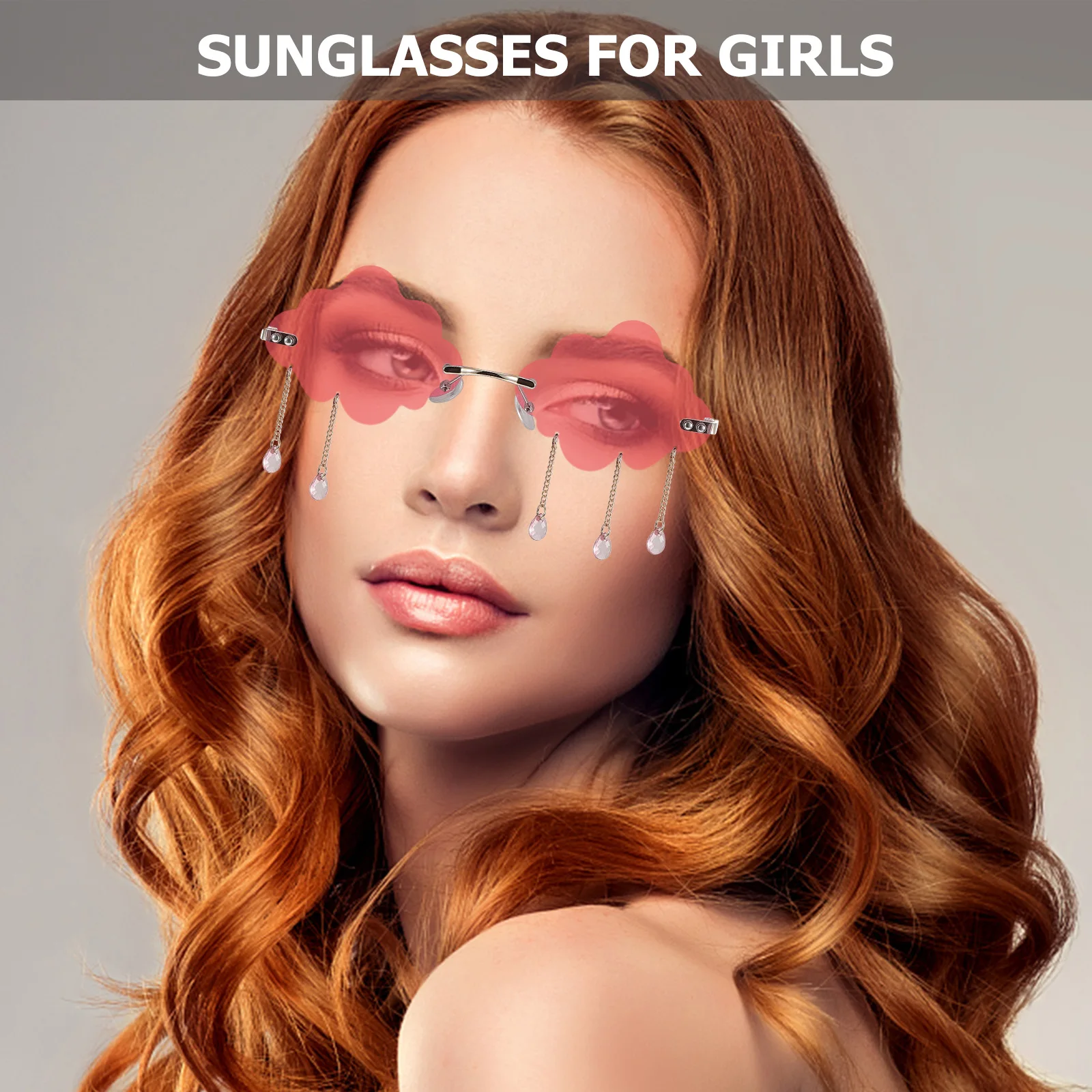 

Sunglasses Transparent Frame Eyeglasses Shaped PC Disco Funny Glasses Sun Protection Stylish Travel Summer Beach