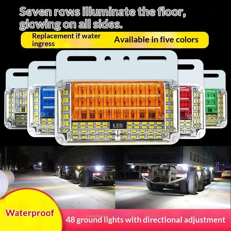 LED Truck Side Light Multi Functional 7 Rows No Dead Angle for Heavy Duty Vehicle Safety Upgrade