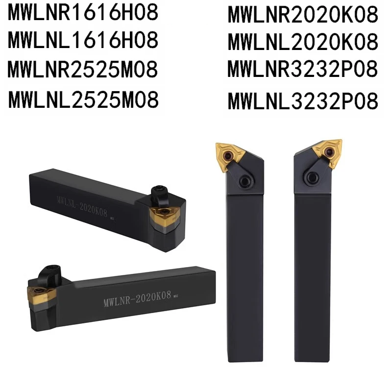 Instalação do Suporte da Ferramenta Torno Cnc Inserção de Carboneto Ferramentas de Corte Wnmg Circular Externa Mwlnr1616h08 Mwlnr2023k08 Mwlnr2525m08
