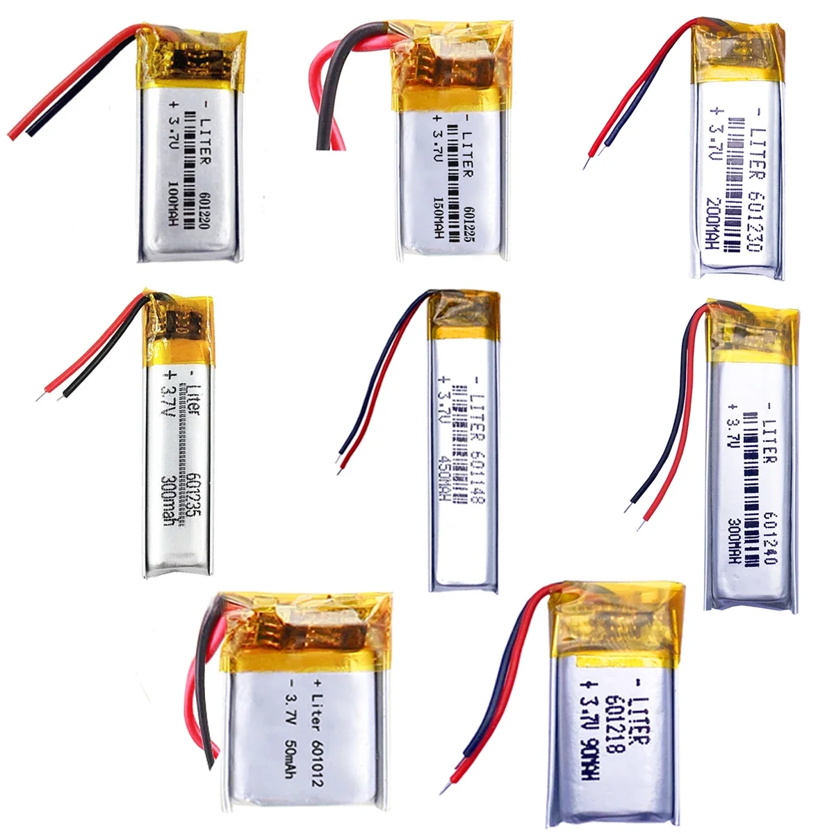 3.7V Lithium Polymer Rechargeable Battery 6mm thickness for MP3, MP4,PAD, DVD, E-books, Bluetooth Headset, Camera