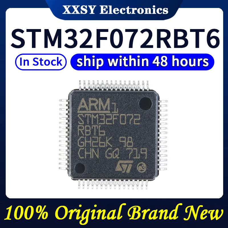 STM32F072C8T6 STM32F072CBT6 STM32F072CBU6 STM32F072RBT6 STM32F072R8T6 STM32F072C8U6, alta qualidade, 100% original, novo