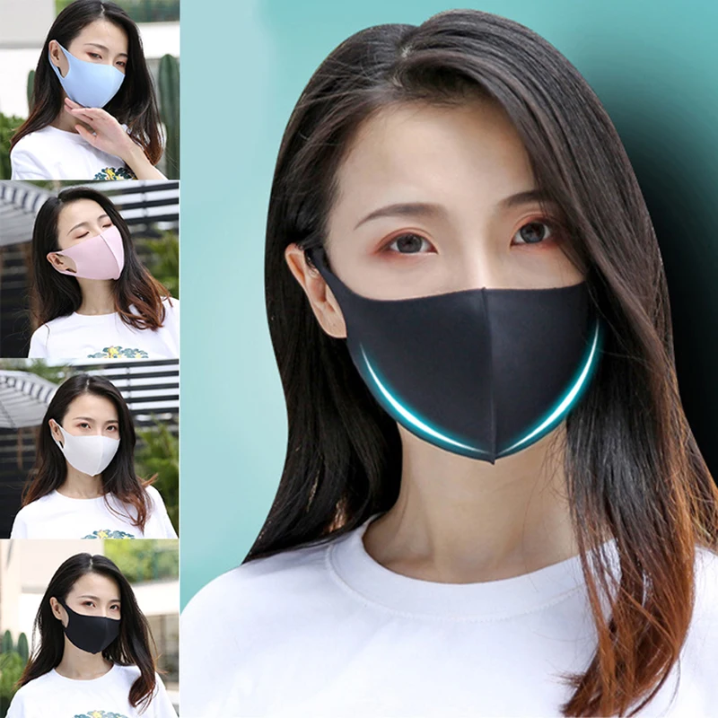 Masker pelindung UV, tahan debu, handuk wajah kain cuci, masker bernapas bebas warna-warni, penutup wajah masker matahari