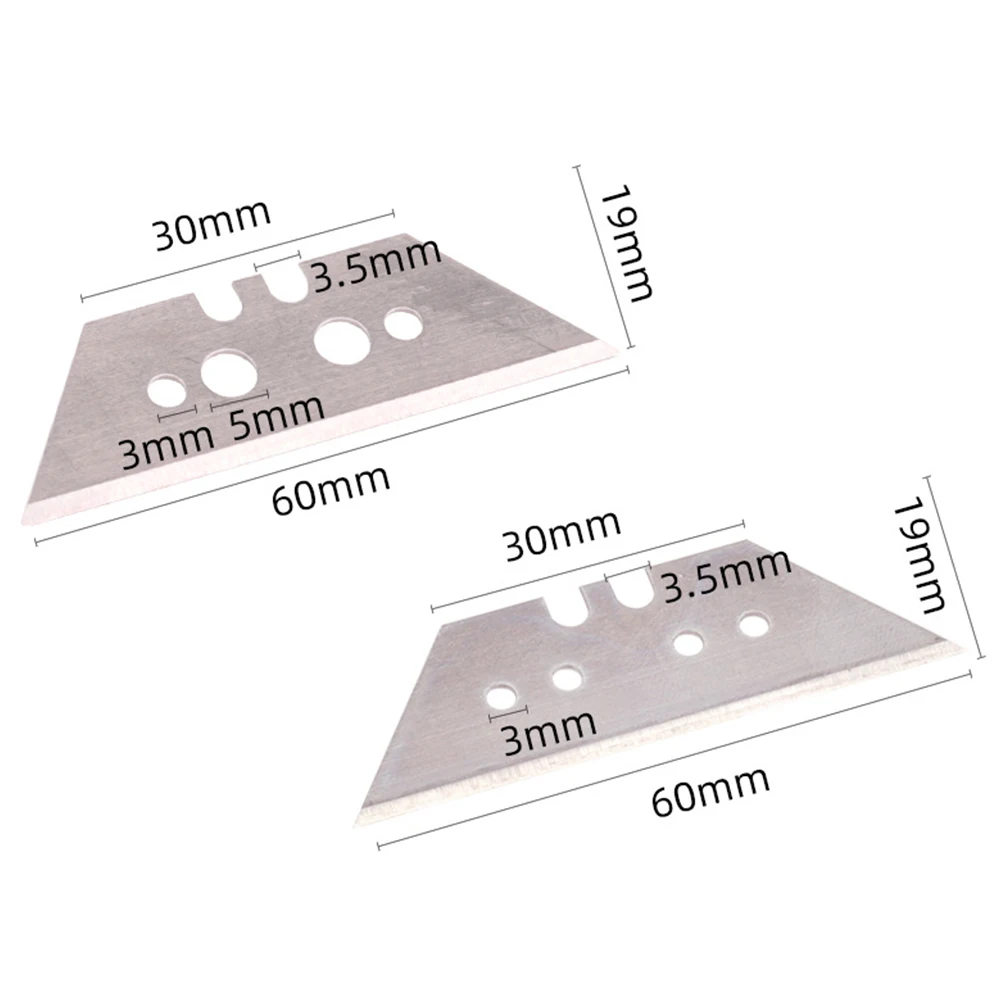 10 pz lama trapezoidale 60 lama d\'arte in acciaio al carbonio lama pieghevole lama di ricambio per carta compensato plastica utensili manuali in