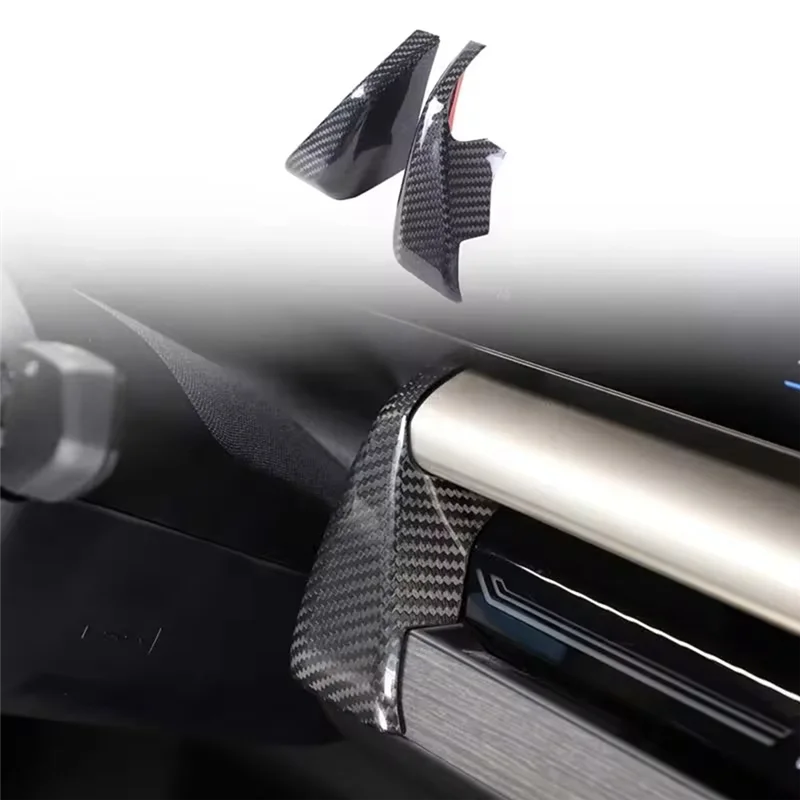 

High Quality LHD Carbon Fiber For BMW 5 Series G60 2024 Center Control Display Side Cover Decoration Trim Interior Accessories