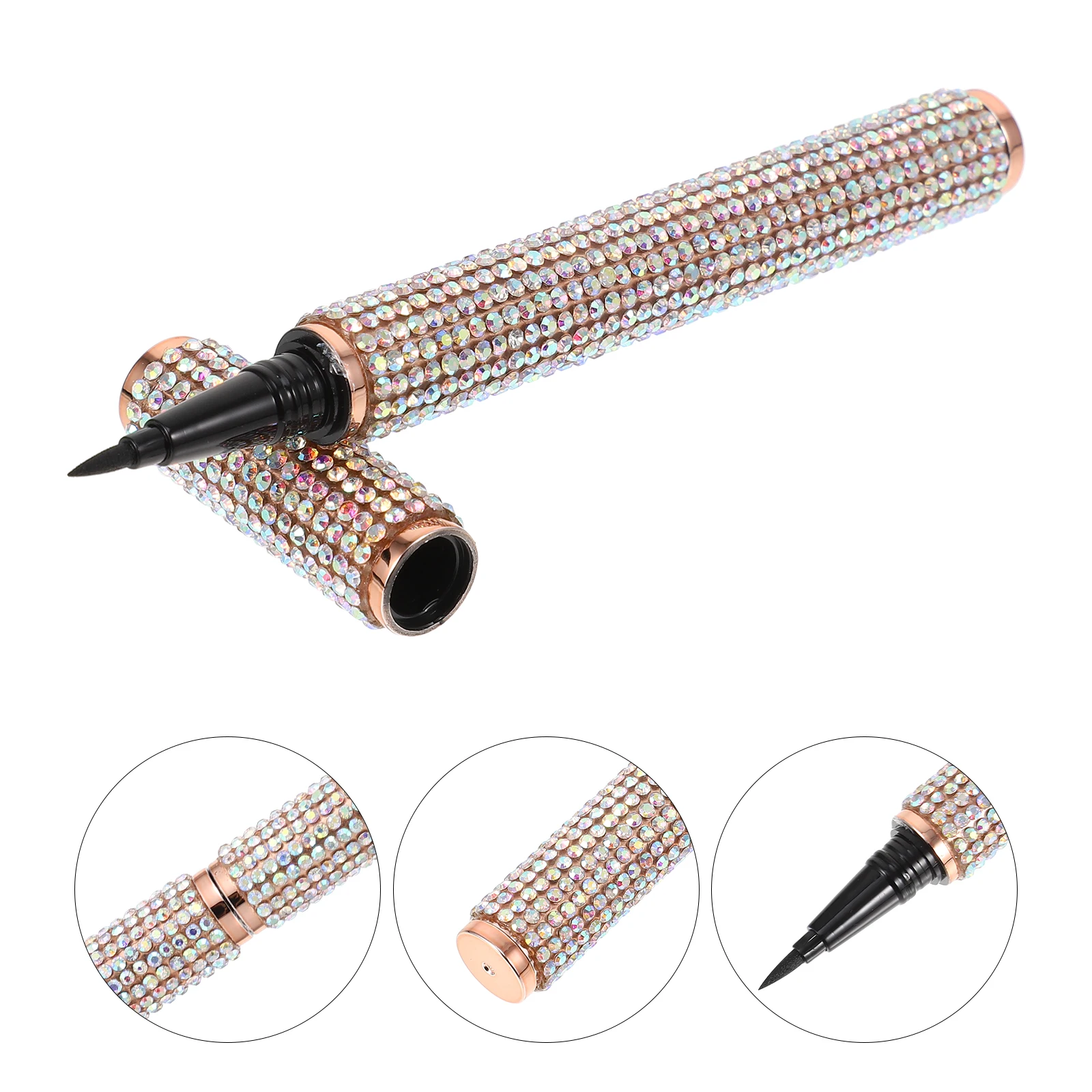 Lápiz Delineador de ojos líquido lápices maquillaje impermeable pestañas postizas plástico negro difuminado