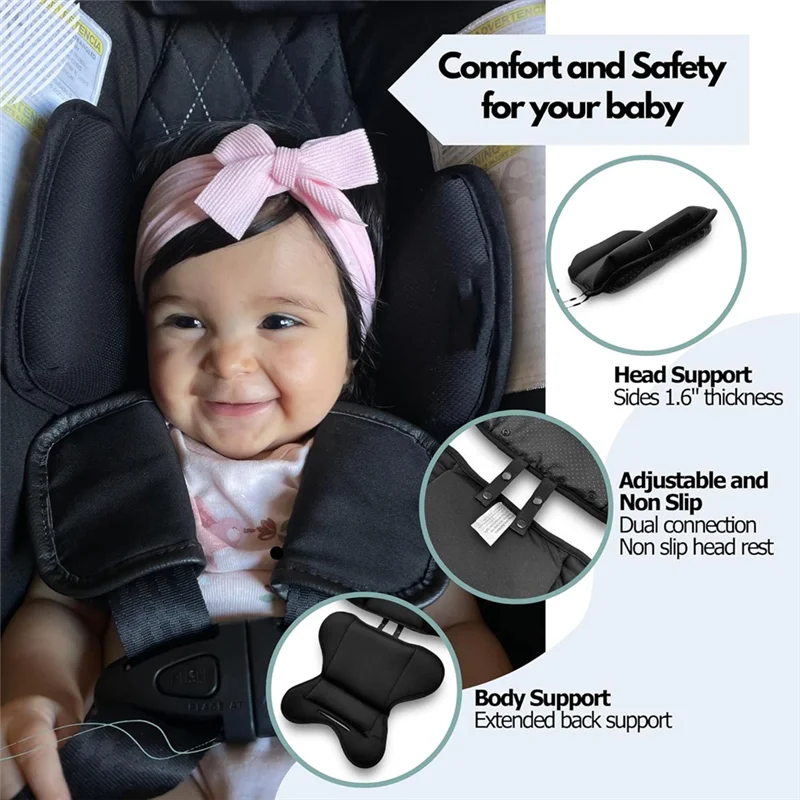 Ab11-inserto para doona graco snugride britax chicco keyfit evenflo pivô cabeça & suporte corporal e proteção contra impacto para infantil cinza