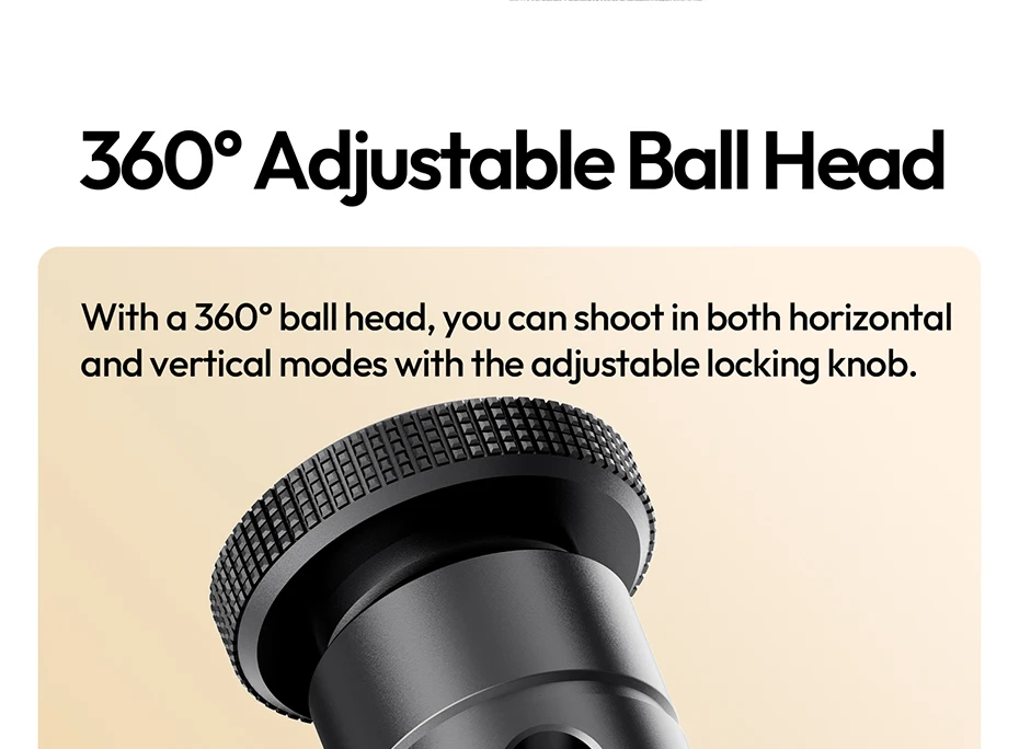 Ulanzi MA53 Arca Swiss Telefonhalterung mit Kugelkopf 360° ° Rotations-Handyhalter aus Metall für Fotografie, Livestreaming, Vlog-Aufzeichnung – Detail 4