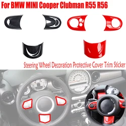 For BMW MINI R56 2007-2013 For MINI Cooper Clubman R55 2012 2011 2010 Steering Wheel Decoration Protective Cover Trim Sticker
