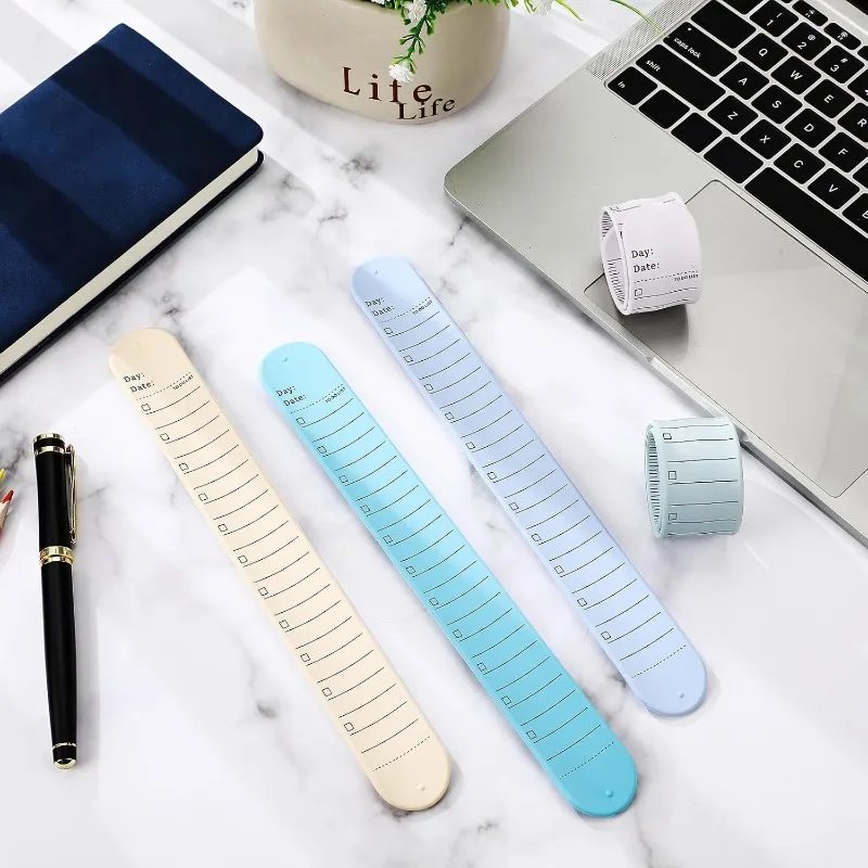 Silicone Wrist Notepad Slap Bracelet Reusable Wristband to Do List Memo Wrist Band Writable Erasable Strap for Planner Reminder view 3