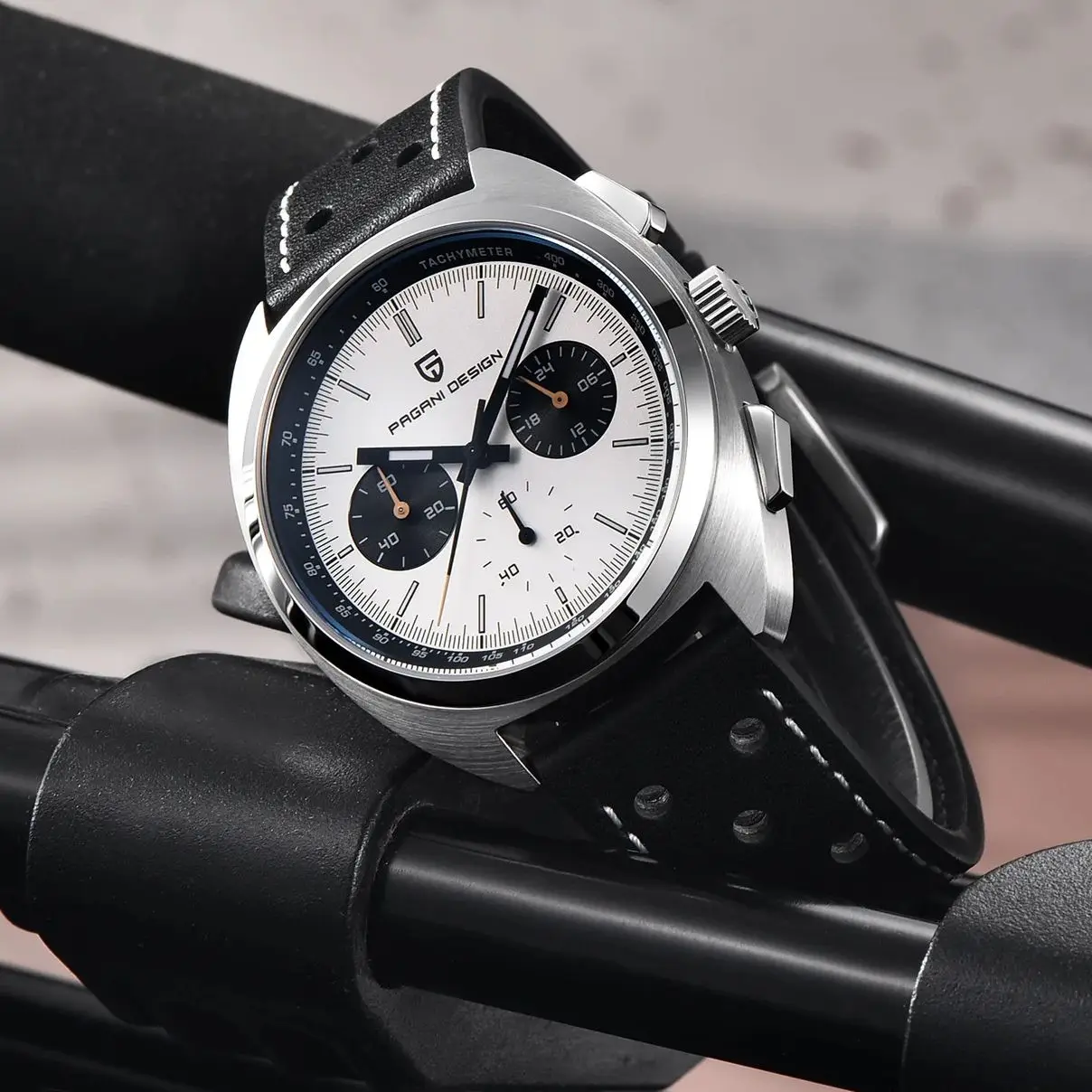 Pagani DESIGN 2024 nowy Panda Dial męskie zegarki Retro Pilot zegarek kwarcowy dla mężczyzn Sport 100M wodoodporny chronograf zegarek męski