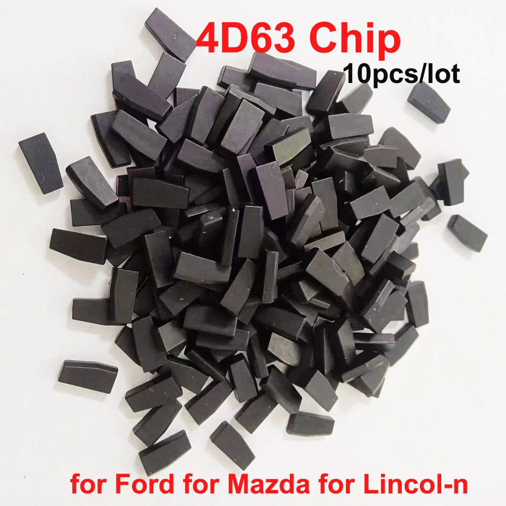 

10pcs Blank Ceramic Transponder Chip 4D63 40/80bit ID63 ID83 TP33 Car Key Chip for Ford Mazda Lincoln Car Remote Key Accessories