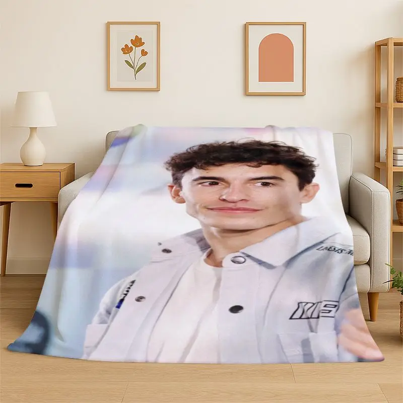 Racing moto Rafael Marquez Soft Flannel Throw Blanket,Warm Cozy Blanket for Bed,Couch,Sofa,Bedroom,Living Room,Travel,Picnic