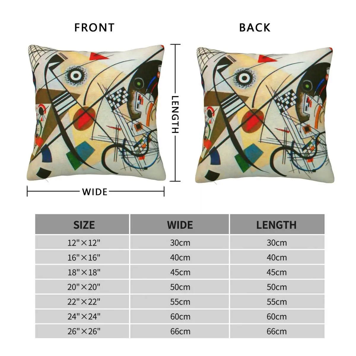 Wassily Kandinsky Square Pillowcase Polyester Linen Velvet Creative Zip Decorative Throw Pillow Case Sofa Cushion Cover 18