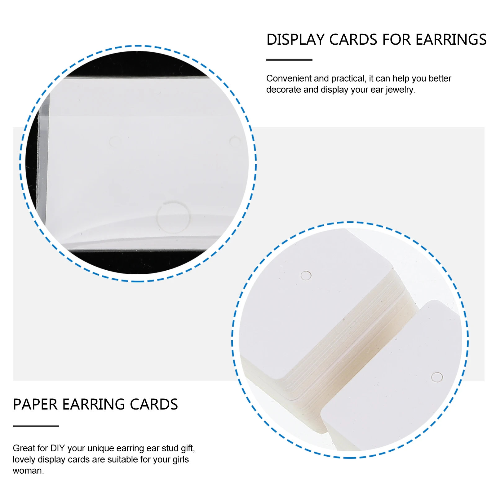 

100pcs Earring Cards Rectangle Cardboard Holder for Small Business Display Jewelry Packaging Bags Ear Stud Blank Paper