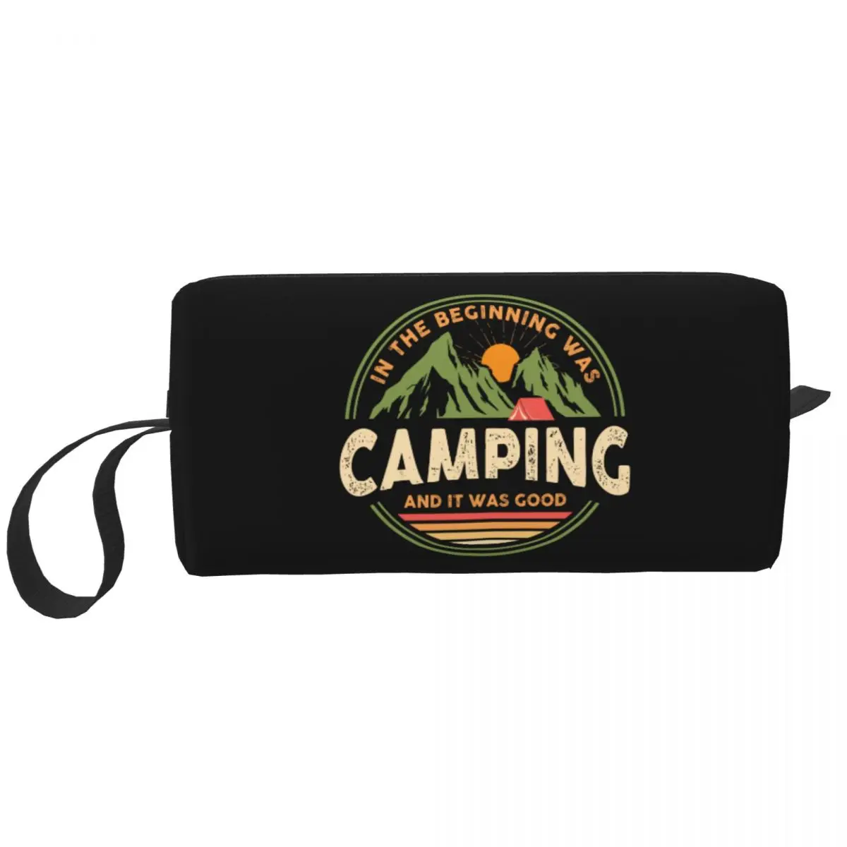 

Custom Travel Mountain Camping Adventure Campers Toiletry Bag Cute Cosmetic Makeup Organizer Women Beauty Storage Dopp Kit Case