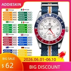 ADDIESDIVE NEW GMT Men's Diving Quartz Watch Fashion Dive 20ATM Waterproof Super Luminous Watches 39mm AD2044 Relogio Masculino