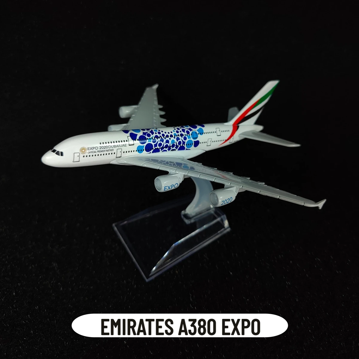 Scale 1:400 Metal Diecast Plane Model FLY EMIRATES A380 EXPO Airlines Replica 16cm Boeing Airbus Aircraft Aviation Miniature Toy