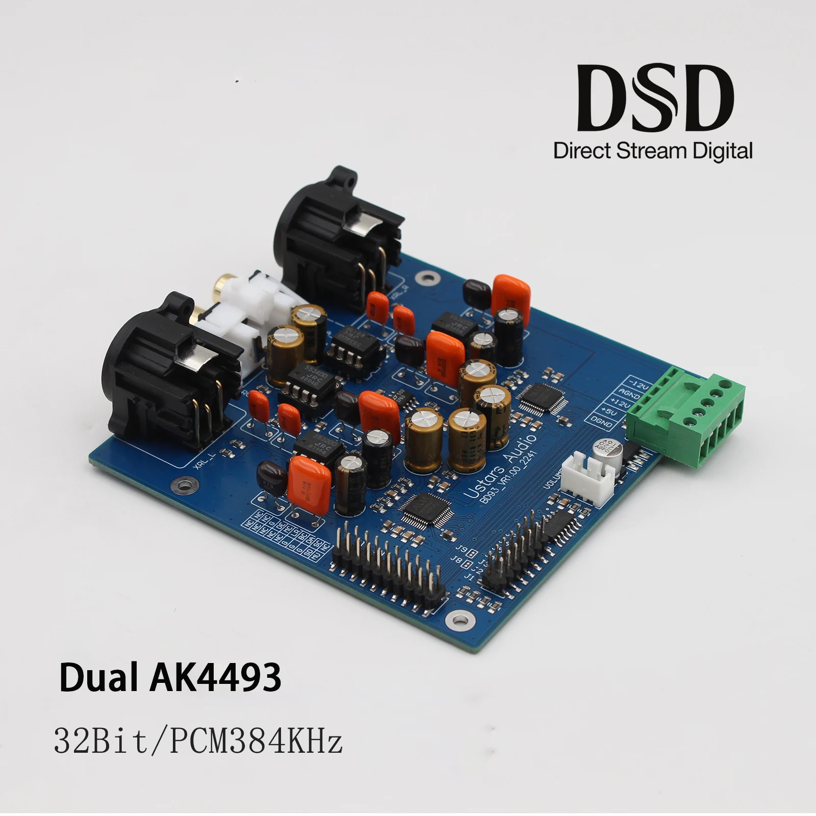 

Nvarcher Dual AK4493 HiFi Decoding Board IIS Input RCA XRL Output 32bit 768Khz DSD512