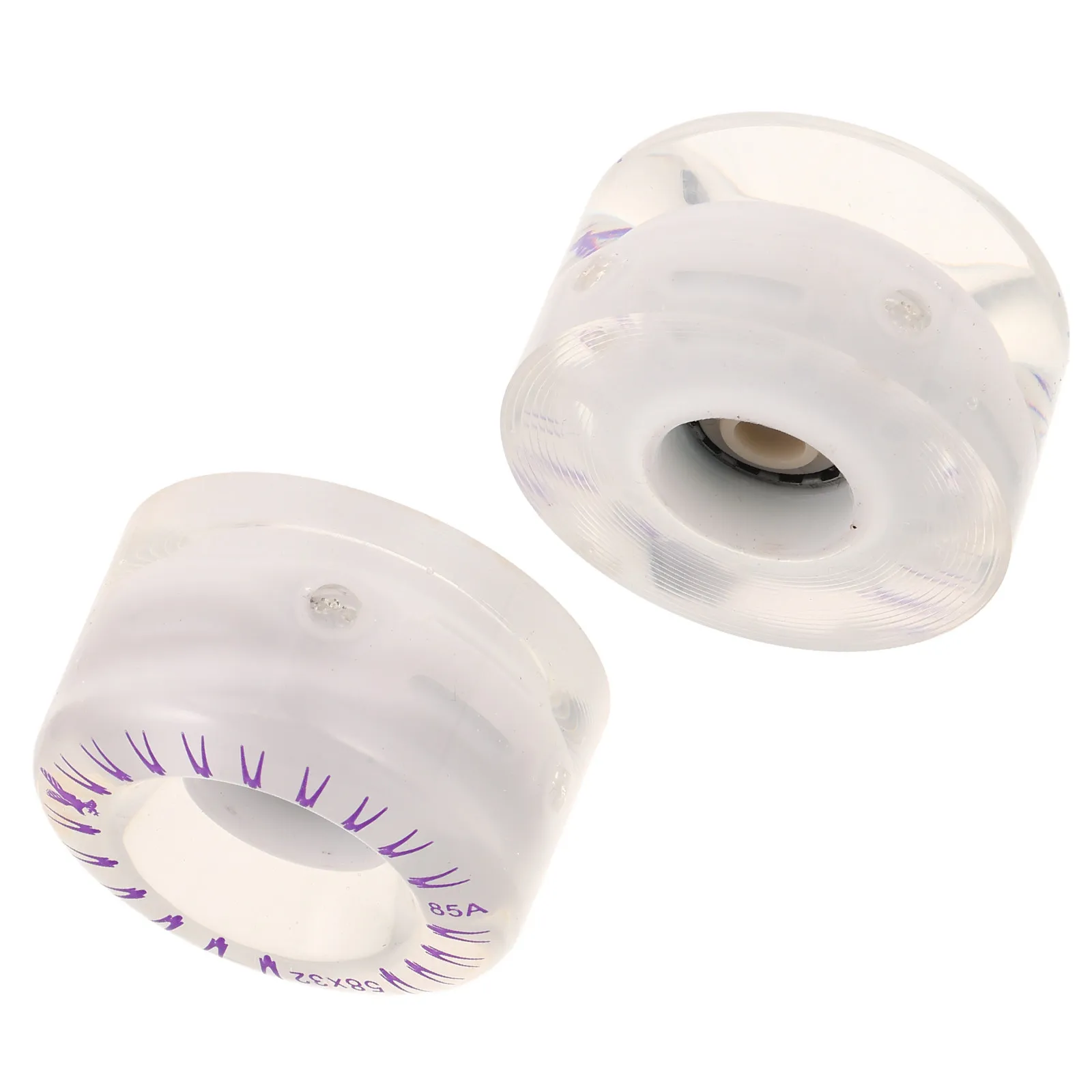 2Pcs Flashing Roller Skate Wheels Double Row LED Light Up Skating Wheels for Adults Enhanced Balance Stability Versatile