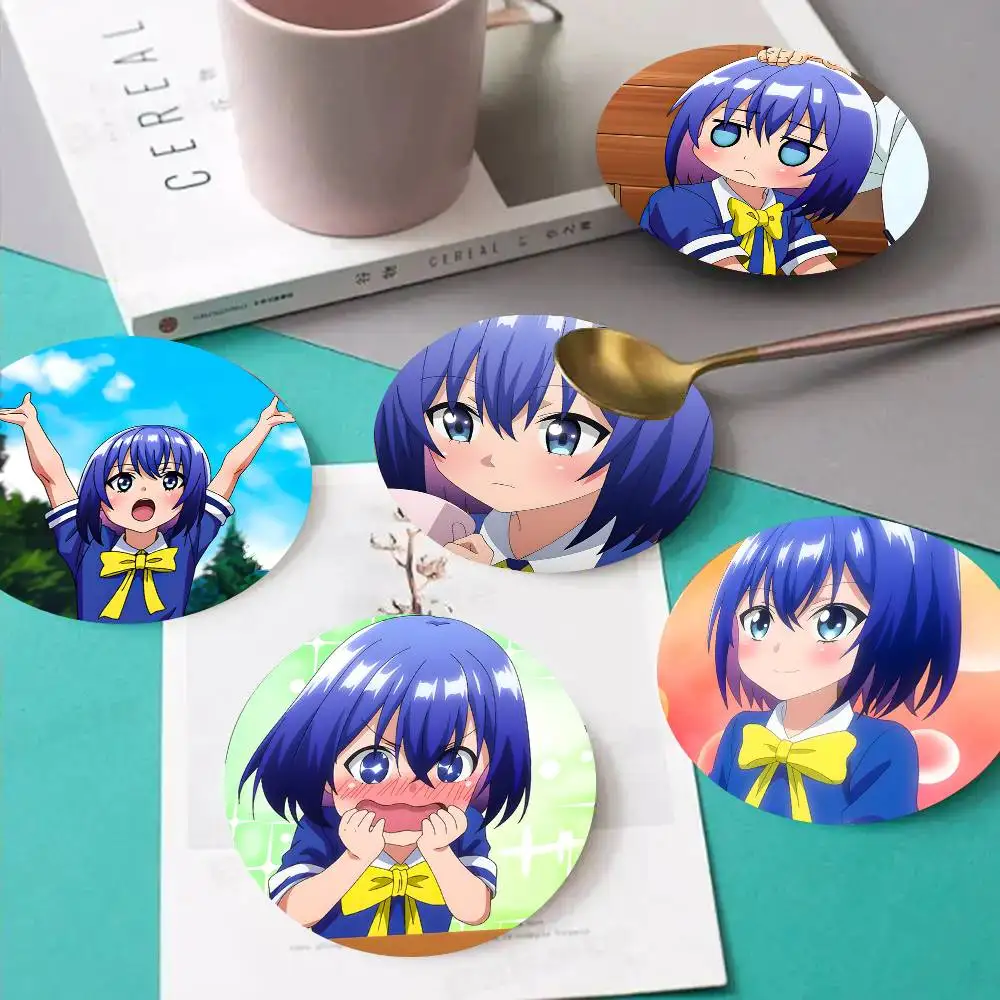 1pc Anemone Anime Characters Wooden Coaster Colour Printing Cup Mat Home Desk Decoration Gifts