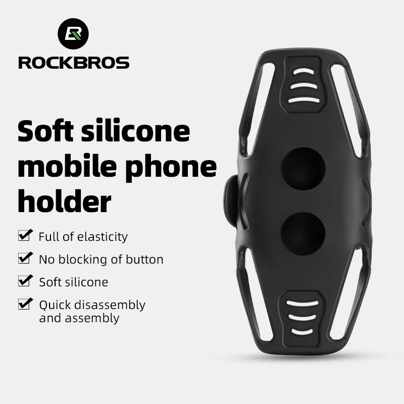 ROCKBROS Mobile Phone Holder Silicone Quick Release Navigation Bracket Road Bike Bicycle Driving Mobile Phone Holder