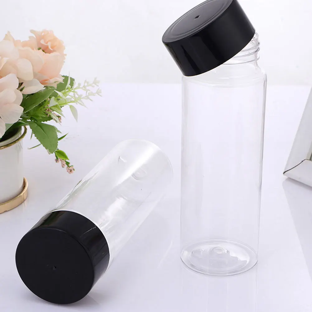 

10Pcs Seasoning Bottles Transparent Reusable Plastic Containers with Lids for Liquid Powder Storage Juice Milk Beverage