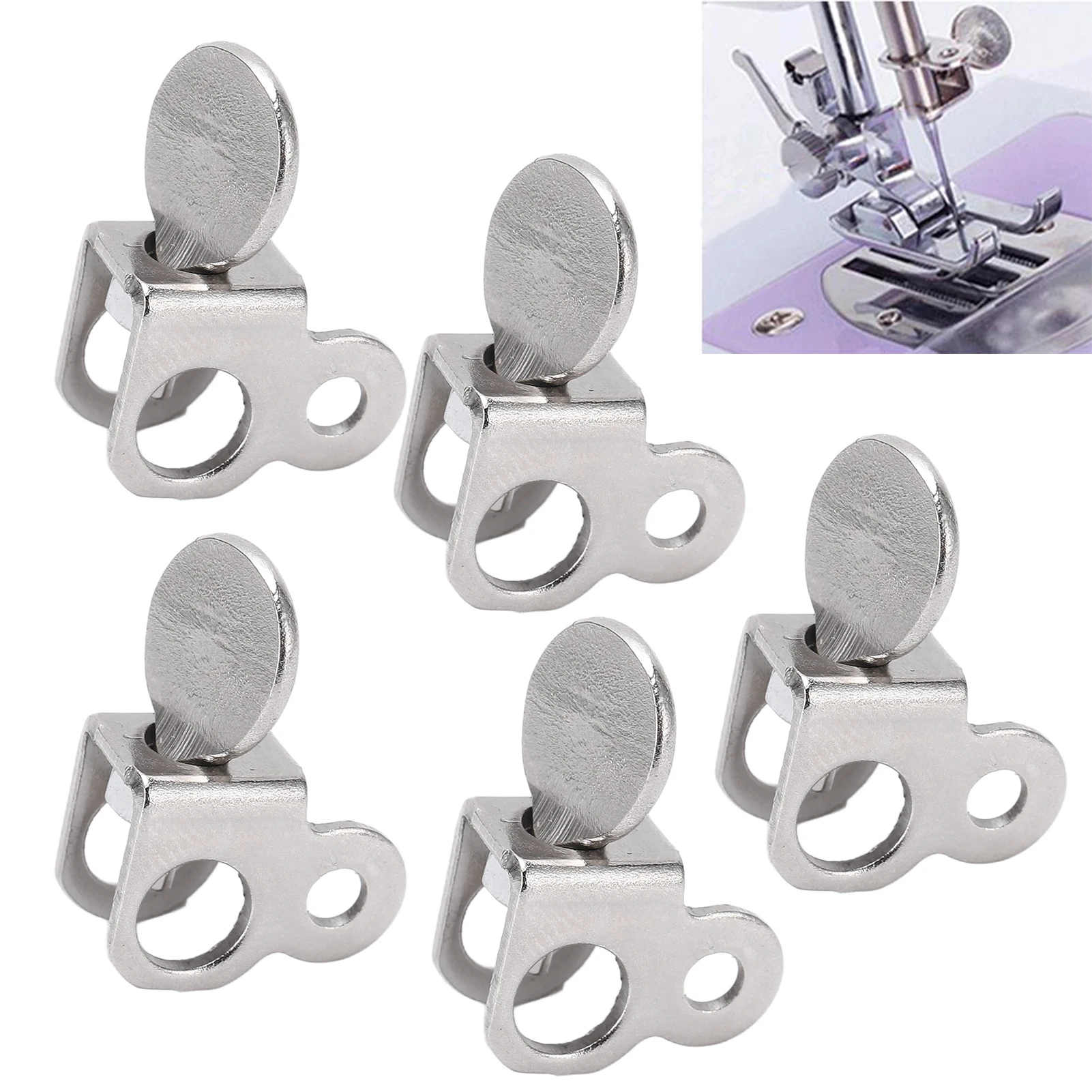 5 Pcs Needle Clamp Holder Stainless Steel Sewing Machine Fixed Replacement Needle Collet Holder for FHSM 505 Sewing Tools