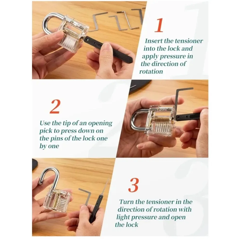 家庭、車、オフィスの盗難防止キー用のオールインワンのコンパクトなキー ソリューションのセット、ロック解除ツールのロック解除 シンプルなロックのロック解除