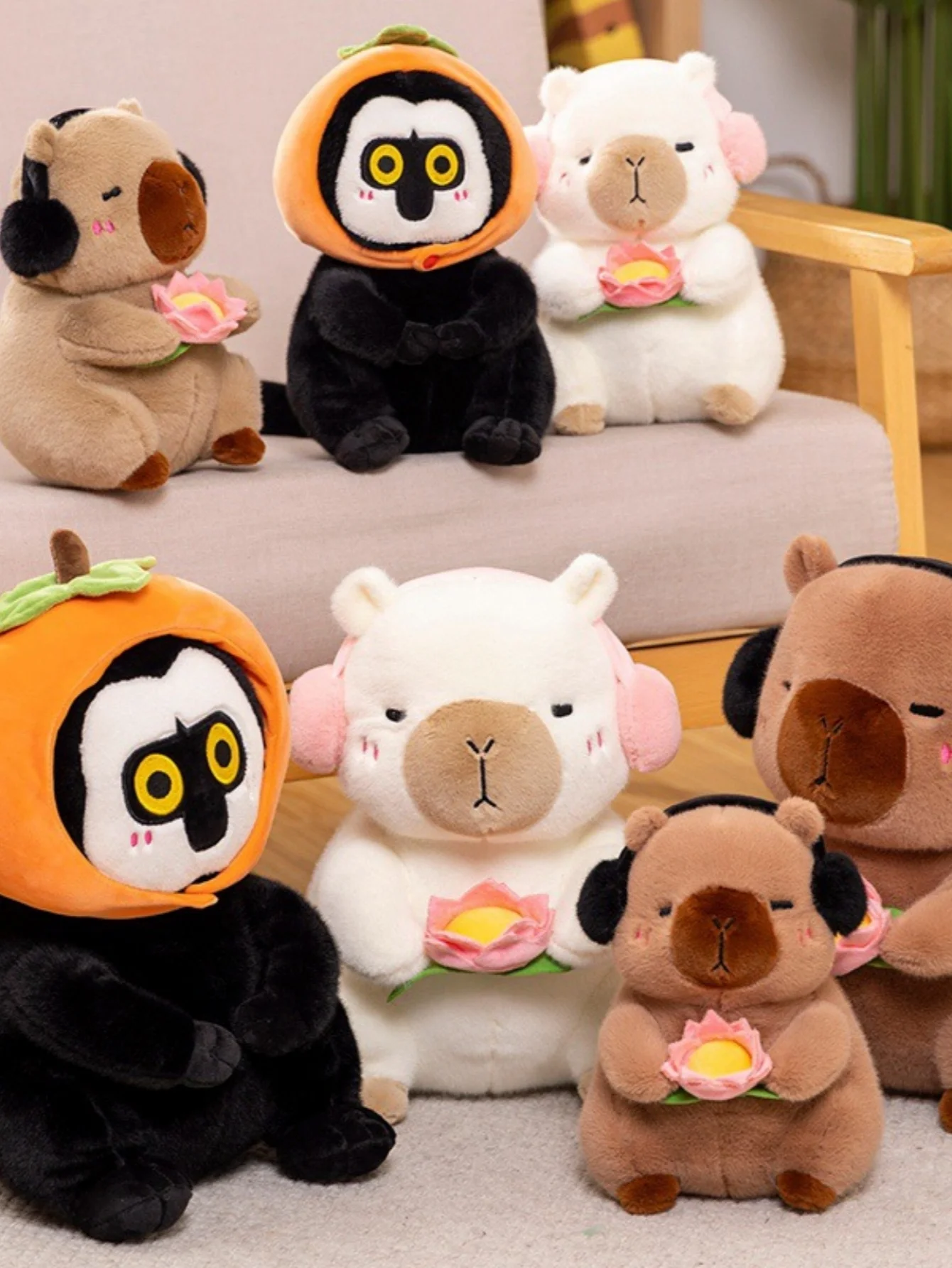 capivara-animal-de-pelucia-brinquedo-bonito-coracao-budista-design-plano-ar-agua-golfinho-boneca-macaco-vegetal-brinquedos