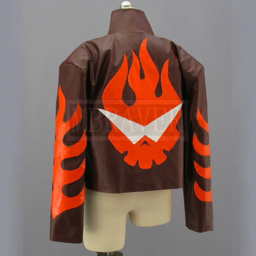 Gurren Lagann Tengen Toppa Gurren Lagann Yoko Litten Coat PU Leather  Cosplay Costume Halloween Christmas Custom Made Any Size