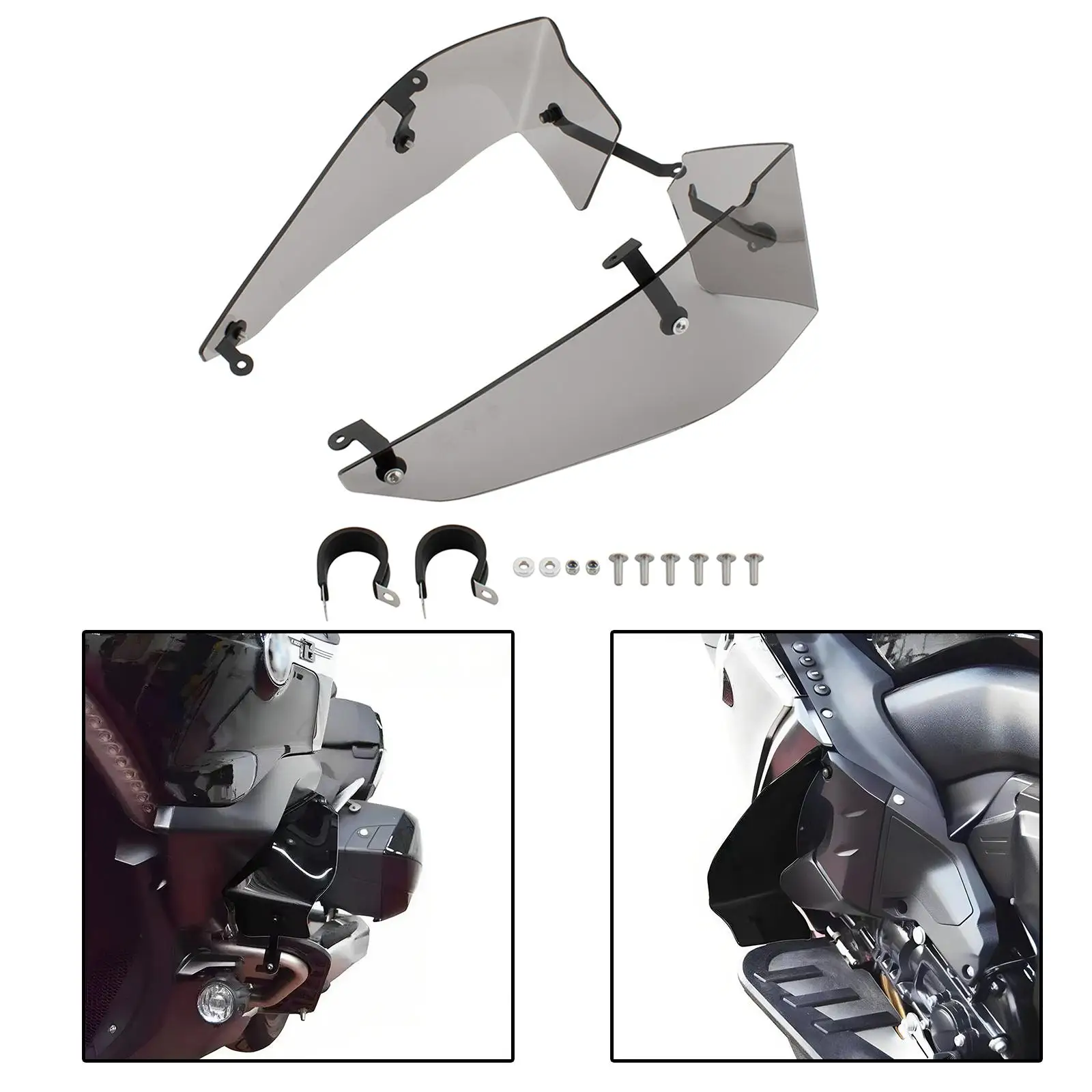 

2 шт. нижних ветровых дефлекторов, боковые спойлеры для мотоциклов, фиксированные дефлекторы-крылья, подходят для K1600GTL K1600