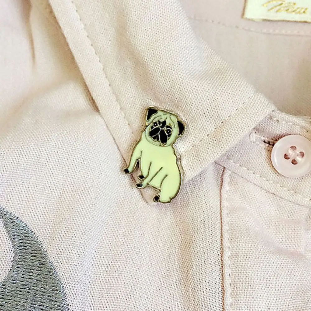

Clothing Accessories Cartoon Dog Pet Dog Brooch Bulldog Animal Dog Animal Enamel Pins Husky Funny Cartoon Metal Badge Shirt Pin