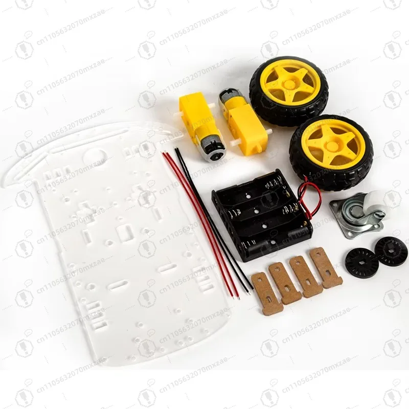 نموذج الطالب/الدخول، طقم هيكل السيارة الذكية الشفافة، مع محرك، بدون برمجة (بدون بطارية)
