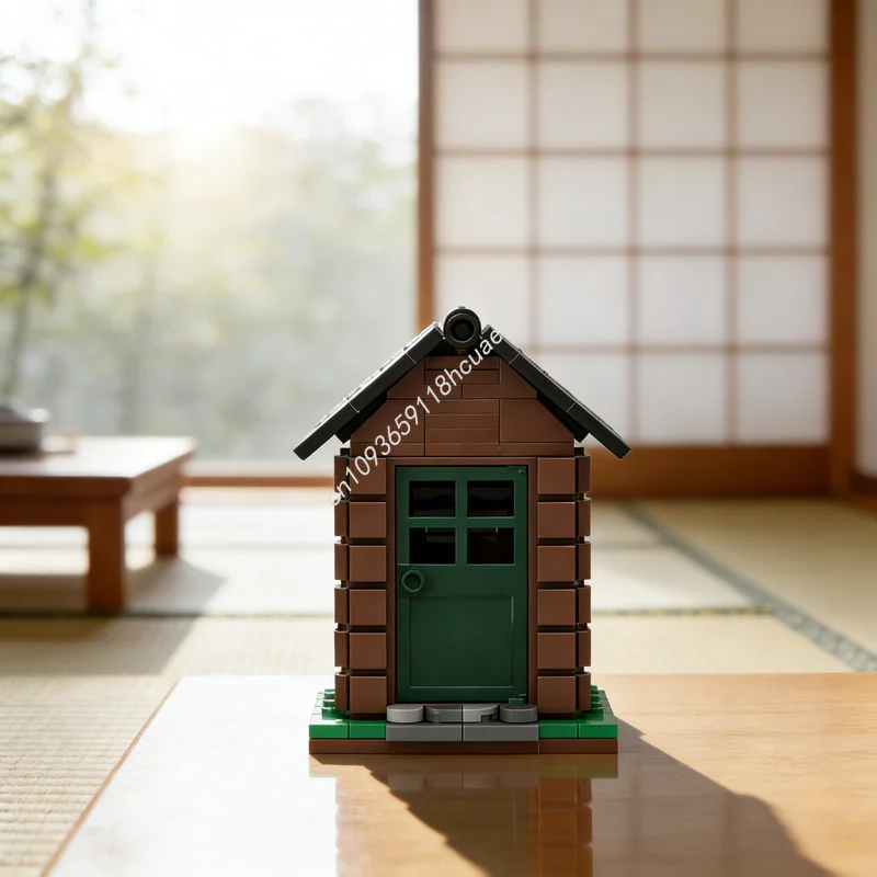 232 Piezas MOC, Paisaje Urbano Modular, Mini Cabaña de Madera, Bloques de Construcción, Modelo de Construcción, Juguete de Regalo de Navidad, Idea Creativa