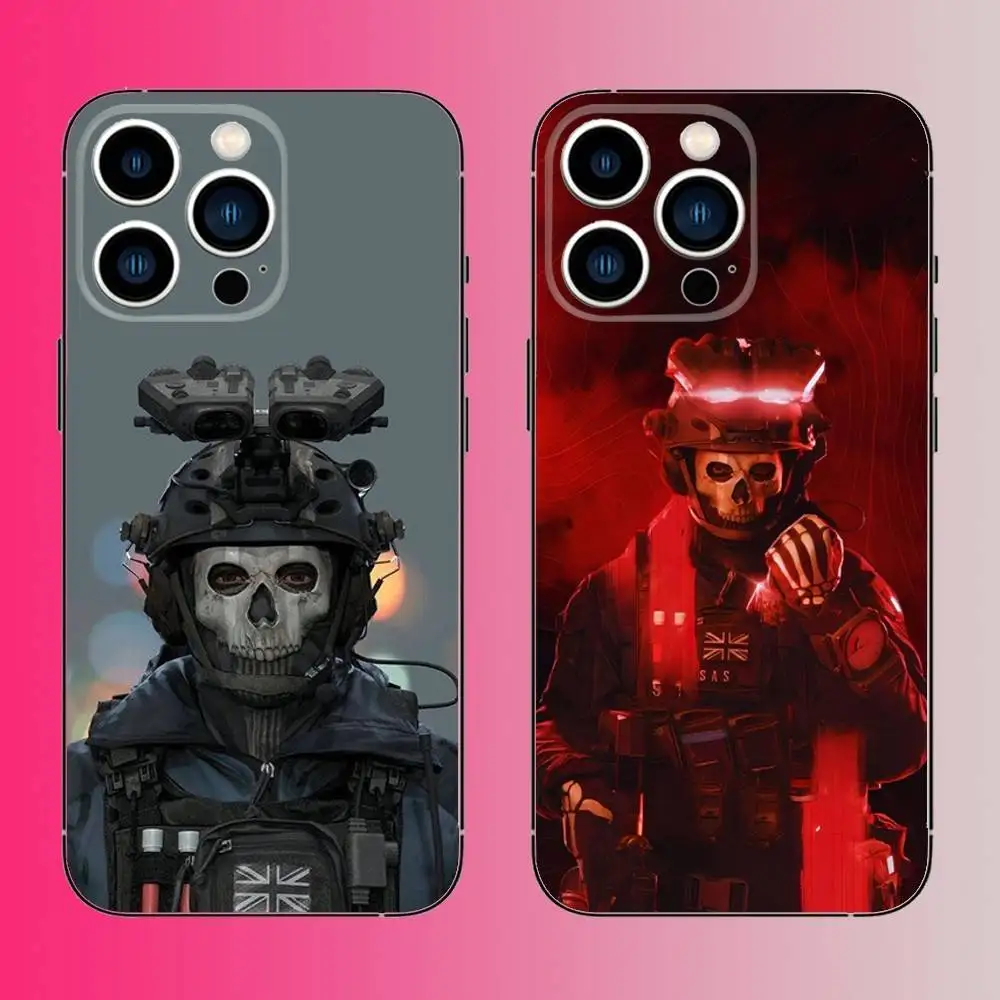

COD Call Of Duty Ghosts Phone Case For iPhone 16,15,14,13,12,11,Pro,Max,Plus,Mini,X,XS,XR,8,7,6,S,SE Soft Black Case