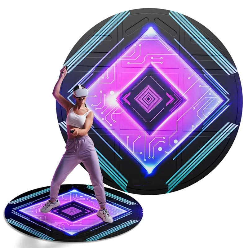 حصيرة VR قابلة للطي لـ Meta Quest 3/Vision Pro، حصيرة كبيرة مستديرة مضادة للتعب، حصيرة أرضية مريحة مضادة للانزلاق