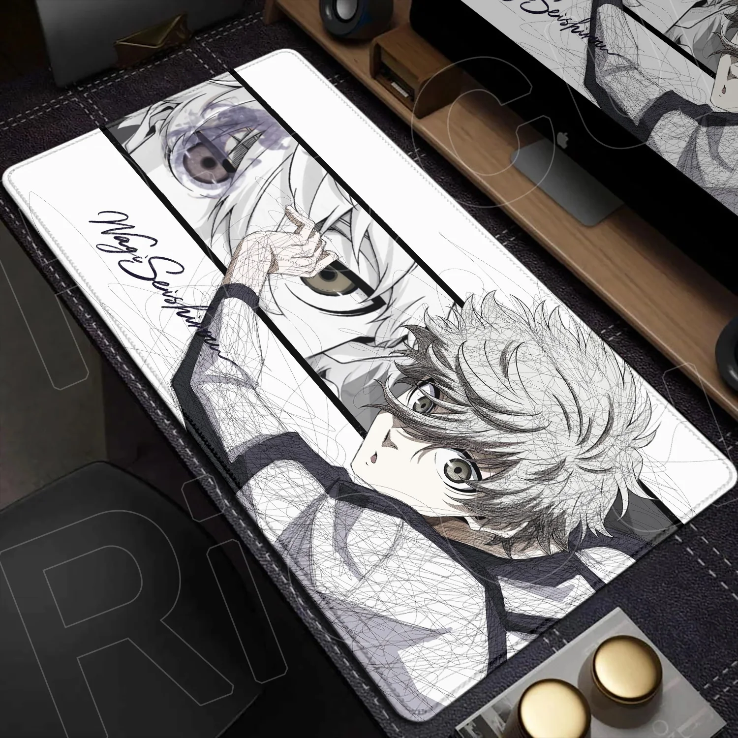 

HD Print Anime Blue Lock Mousepad Large Computer Gamer Rubber Edge Keyboard 900x400mm Nagi Seishiro Non-slip Speed Soft Desk Mat