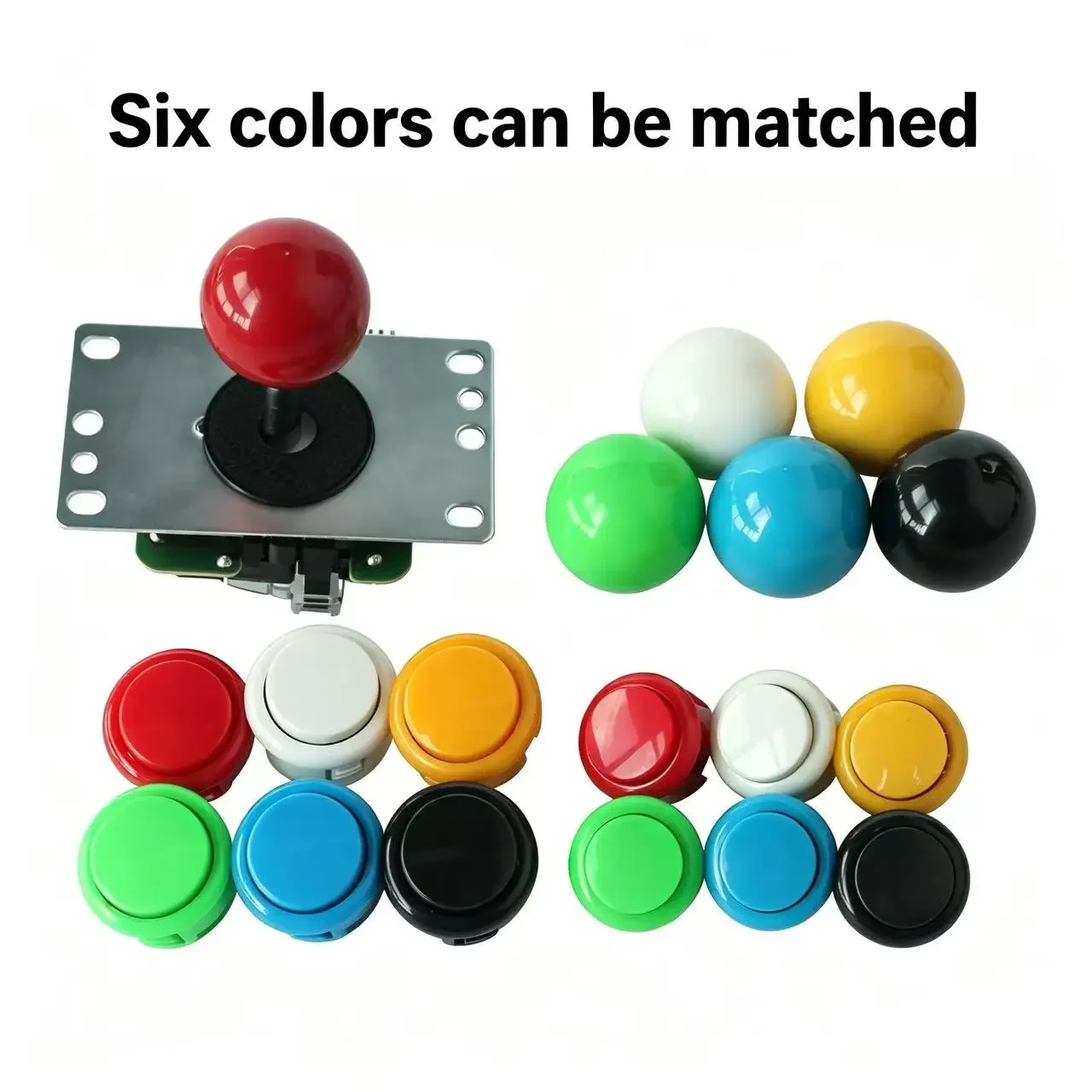 2 Player Arcade Joystick Button Kit Zero Delay USB Encoder for PC Raspberry Pi MAME DIY Game Cabinet 8 Way Controls