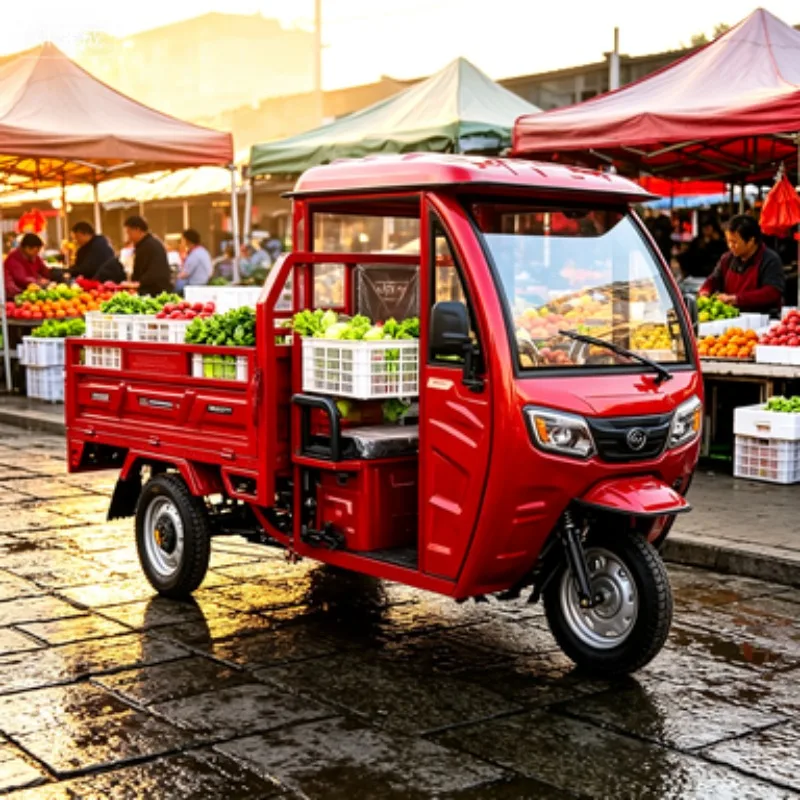 Qpen 500W-800W Electric Tricycle for Adults 60V 3-Wheel Passenger Tricycle Unique Design Motor Open Body DOT Certified