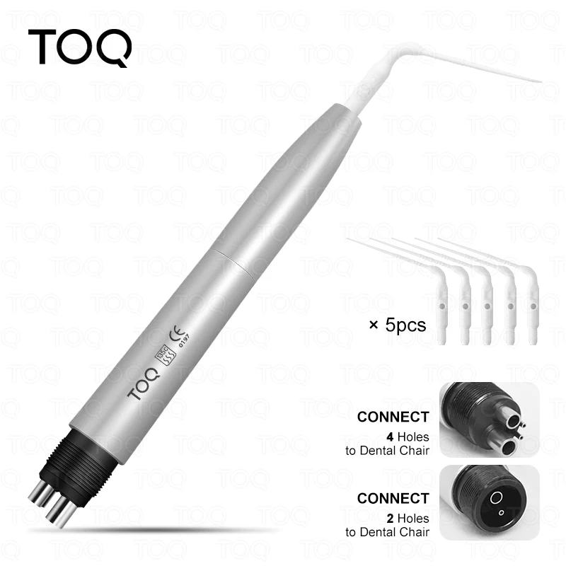 

Dental Air Scaler Handpiece Activation Irrigation Perio Scaling With 5 tips Tooth Cleaner 2 Holes