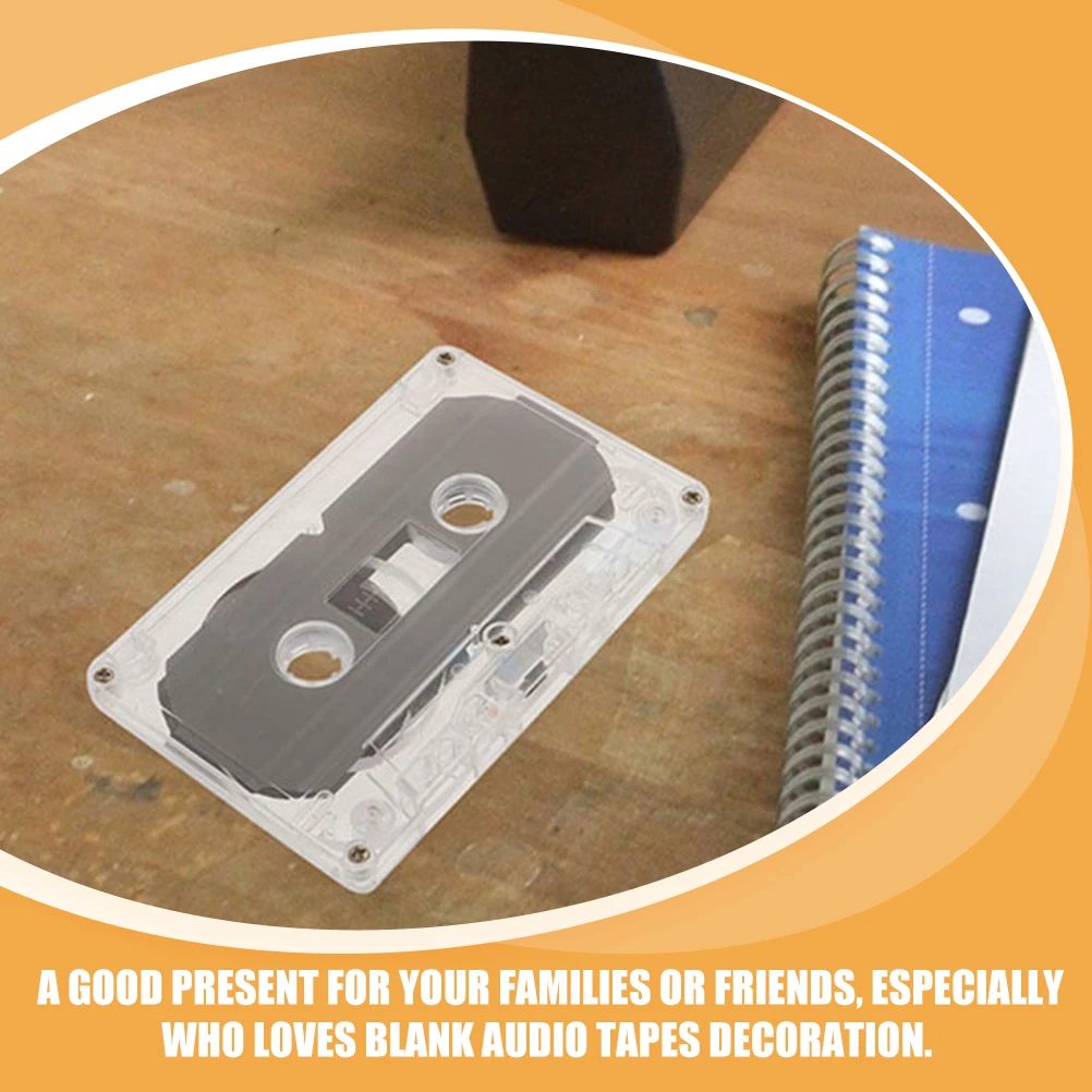 

4 Pcs Audio Tape DIY Cassette Material Wall Decor Empty Vintage Gift Blank Cassette Tape Study Room