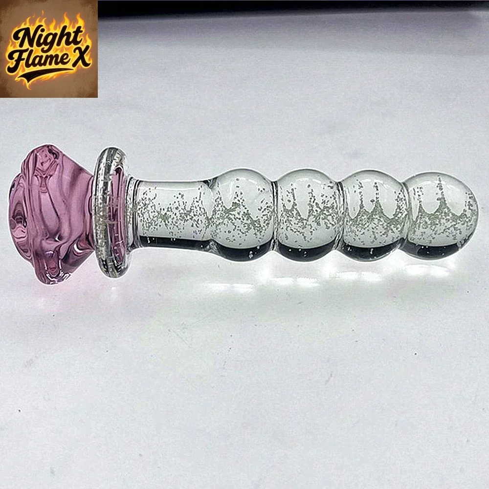 6182025 مضيئة الزجاج دسار ارتفع المكونات الشرج توهج في الظلام بعقب المكونات الشرج الخرز الاختراق الشرج الأزواج لعب الكبار لعبة الجنس Joi #3