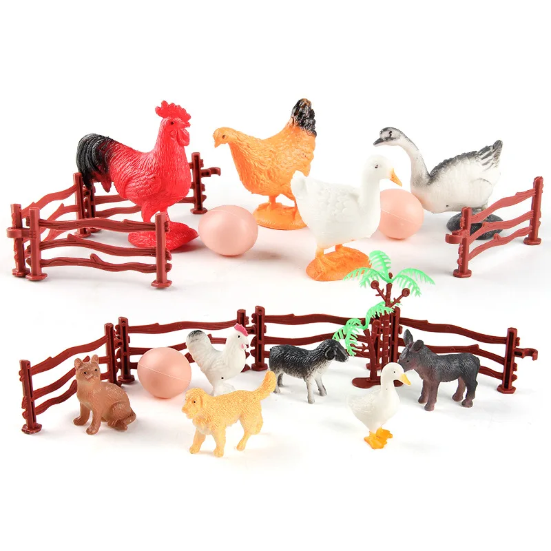 محاكاة حيوانات المزرعة ، الدجاج ، البط ، الأوز ، القطط ، الكلاب ، الدواجن ، مجموعة الدواجن ، مكتب المزرعة ، الحلي الزخرفية ، اللعب ، الهدايا #6