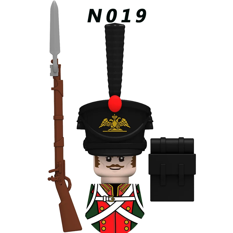 N017-019  Wars Military Soldiers Building Blocks  WW2  Figures French British Fusilier Rifles Bagpiper Weapons Building Blacks