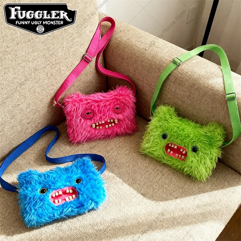 El más nuevo Original Fuggler dientes feos monstruo juguetes de Peluche bolso de hombro Fugglers Screech Mr botones Peluche muñecas bolso cruzado regalo