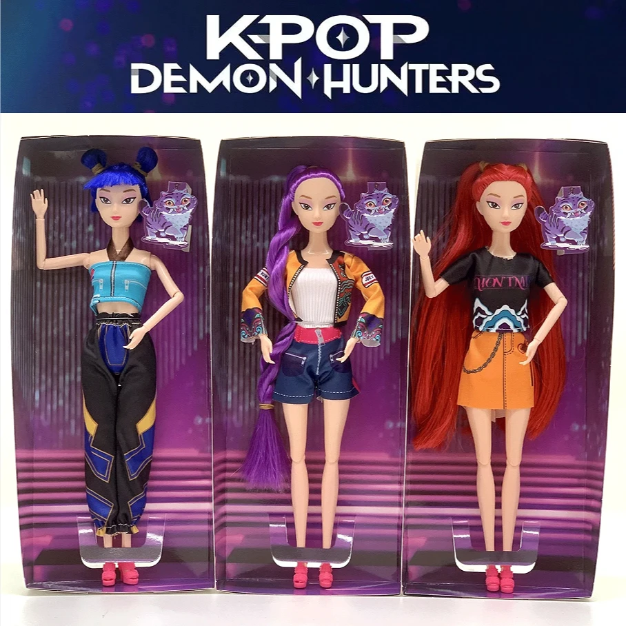 

KPop Demon Hunters Doll Vinyl Toy Anime Cartoon Characters Rumi Zoey Mira Action Figures Tabletop Decorating Girls Holiday Gifts