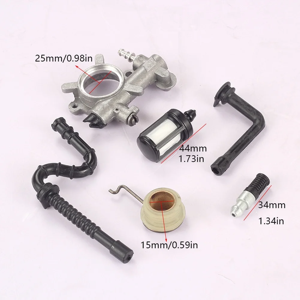 Saw Lubrication System Black Silver MS360 Oil Pump Seamless Operation Uninterrupted Flow Debris Free Filtration