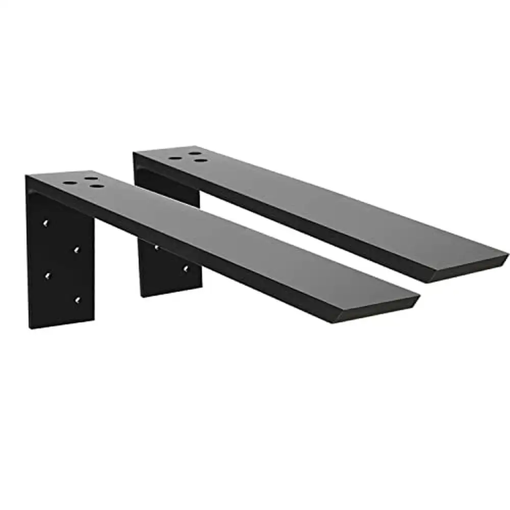 Heavy Duty Countertop Support Bracket 2 Pack Metal L Bracket Kitchen 600-800lb Load Capacity Rustic Shelf Bracket Quartz Granite