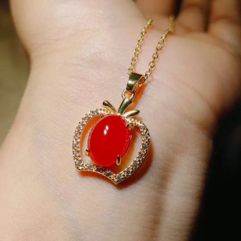 New Chalcedony Inlaid Pendant Women's Popular Pendant