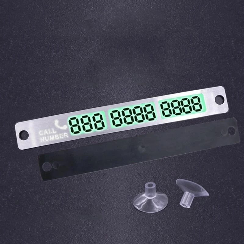 XA6H Truck Luminous Temporary Parking Card Sticker Car Auto Phone Number Card Plate